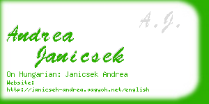 andrea janicsek business card